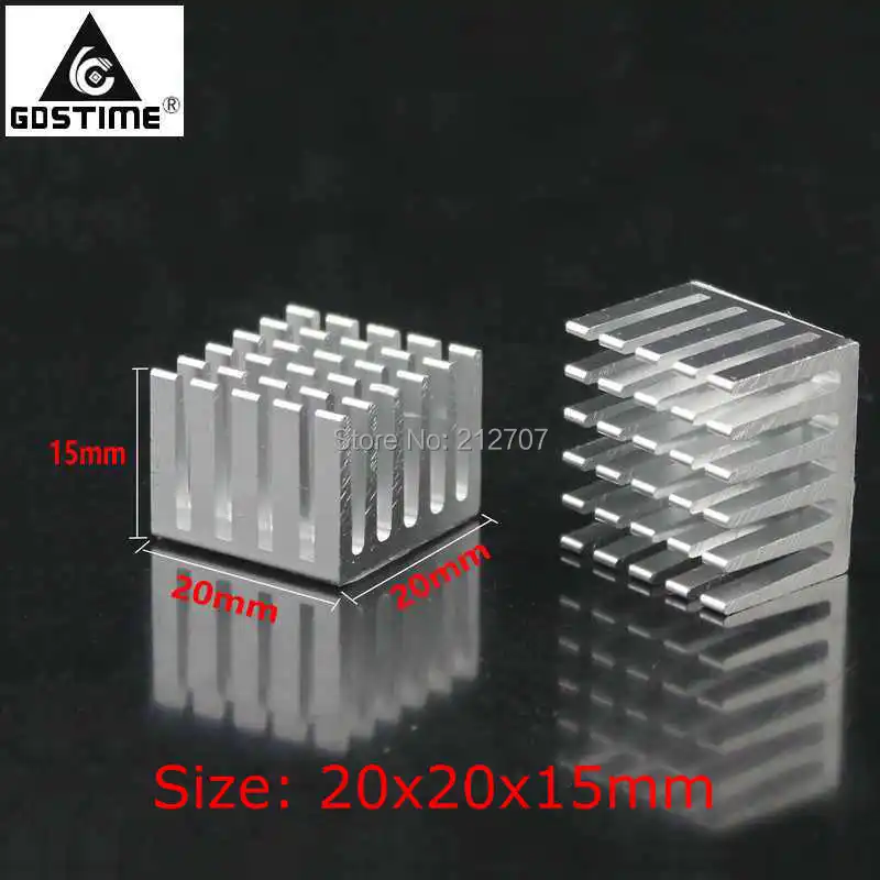 20 Pieces/lot Gdisme 20x20x15mm DIY CPU IC Heat Sink High Power Cooler Heatsink Radiator