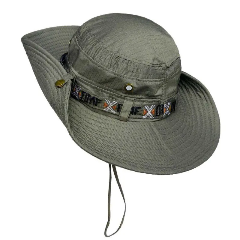 Men Outdoor Army Fishing Hats Sports Cap Hiking Bucket Sun Hat Polyester Fishing Caps