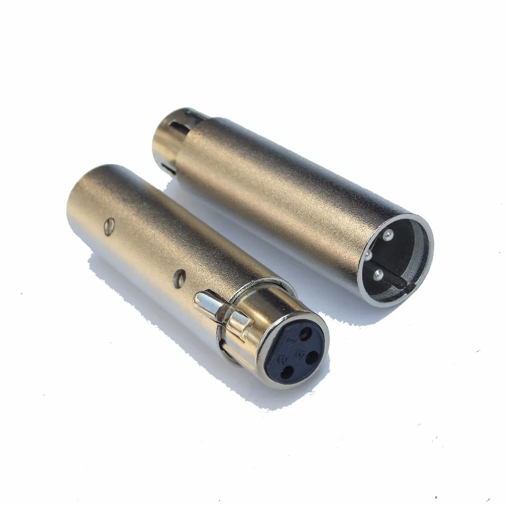 Free shippping high quality 3 Pin XLR Male To Female Plug Socket Microphone Audio Connector Adapter