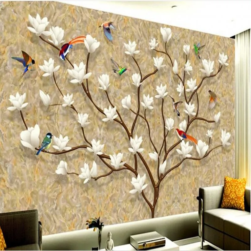 

wellyu Custom large - scale murals European - style hand - painted family tree life tree background wall wallpaper