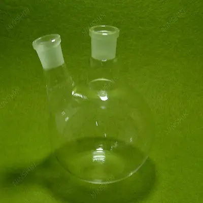 1000ml 2 Neck Flat Bottom Boiling Flask,24/29 Joint,Glass Flask,lab Glassware