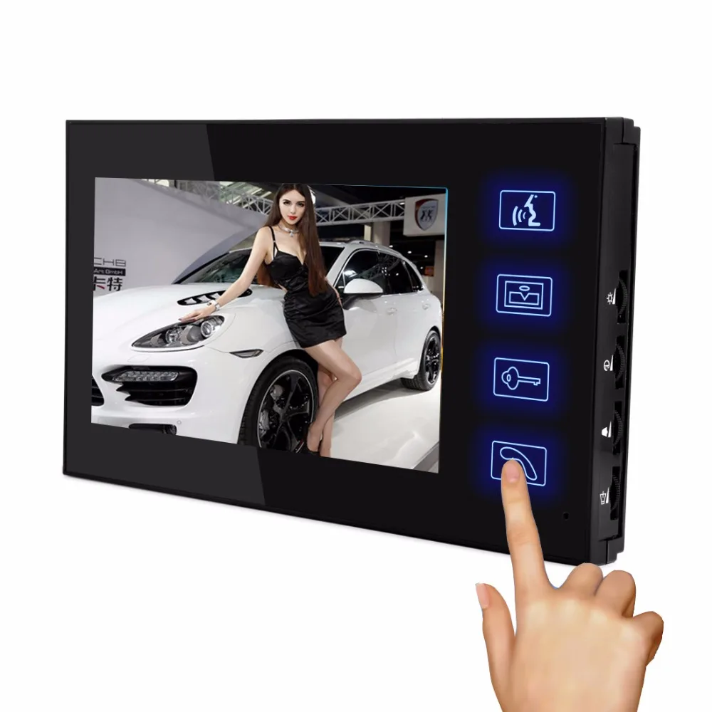 SmartYiBA-porteiro de vídeo TFT LCD a cores, campainha, telefone, porteiro de vídeo dual-way, 7 \