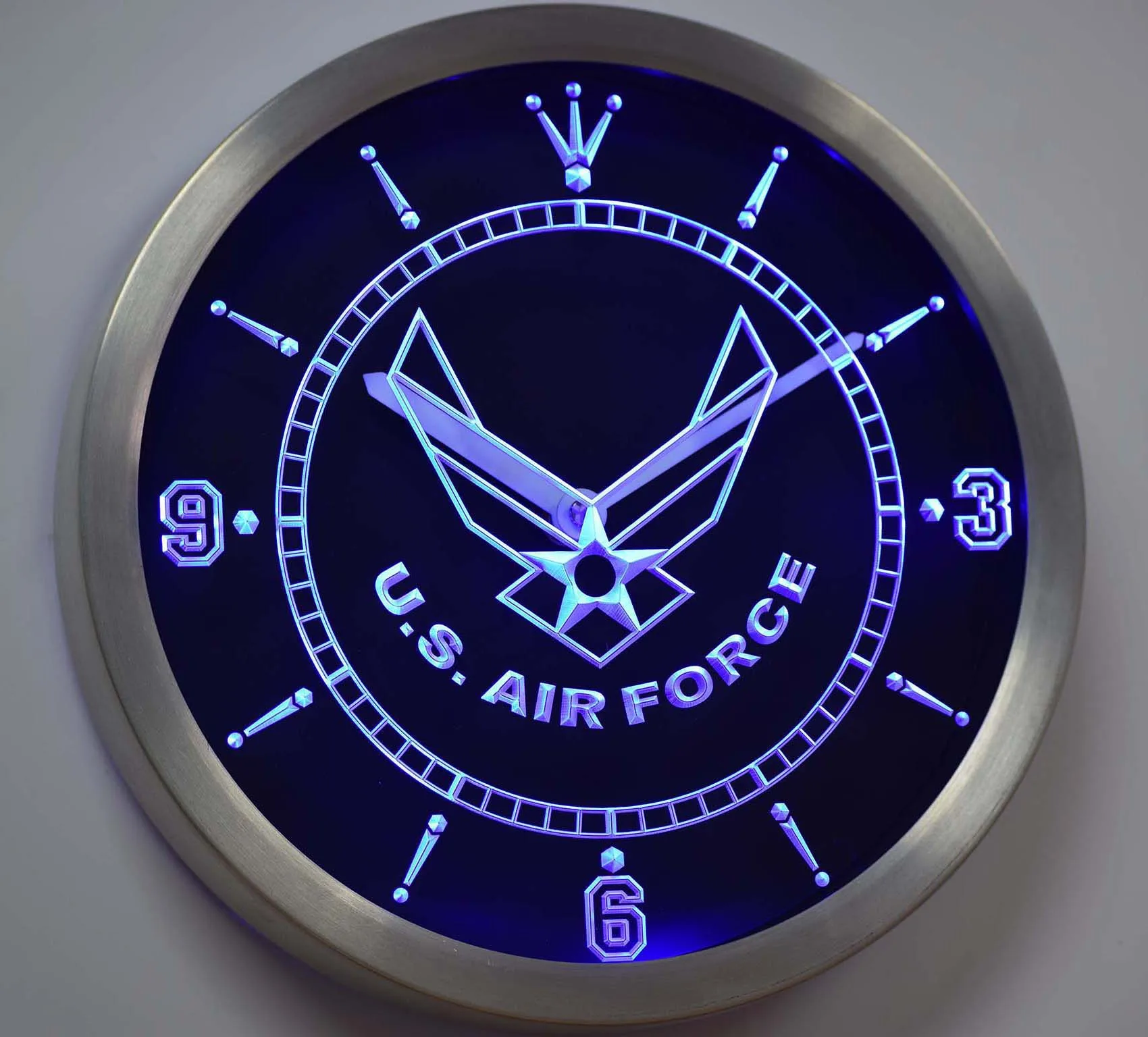 nc-tm175 US Air Force Neon Light Signs LED Wall Clock