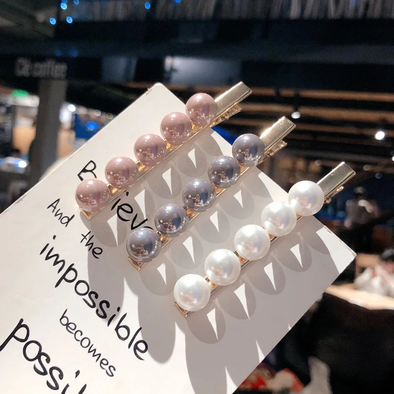 2019 Fashion Romantic Pearl Clip Hairpin Women Girls Hair Clips Clamp Barrette Accessories for Girls Hairgrip Headdress