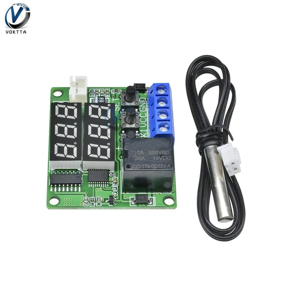 W1209S DC 12V Relay LED Digital Display Thermal Relay Thermostat Temperature Controller Regulator Switch Control Relay Module