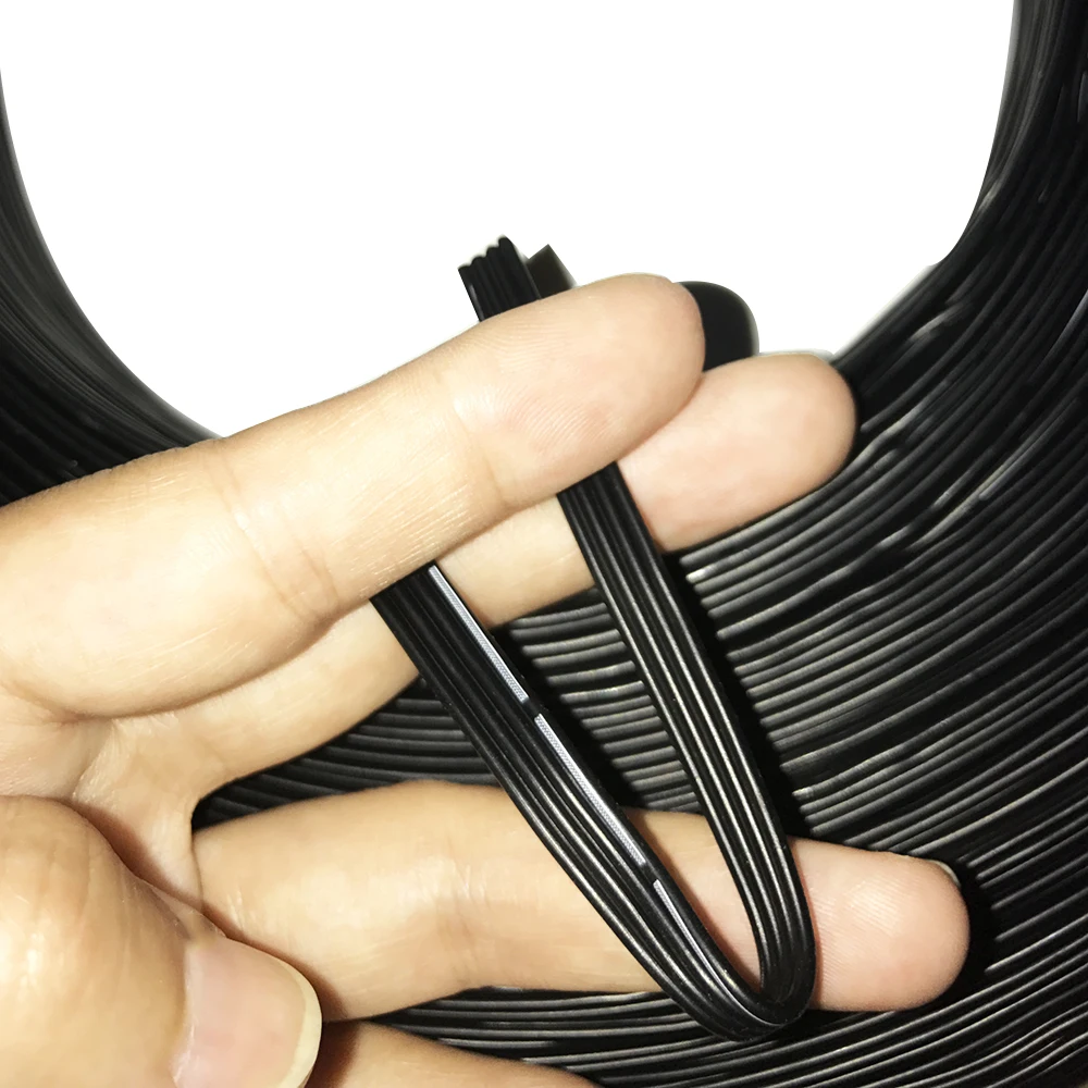 2M 24AWG Special Soft Silicone Cable 4Pin Black Plus White Note Strip Silicone Wire -60C 200C 4Core 0.2 Square Cable