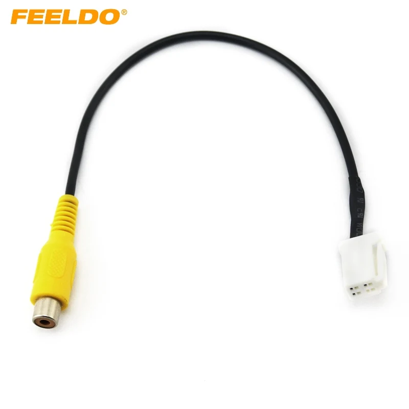 FEELDO Car Reverse Camera RCA Video Wire Cable Plug Adapter For Toyota Camry Panasonic DVD w/Navigation #1327