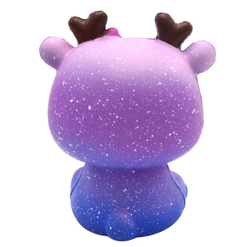 Jumbo Kawaii Colorful Galaxy Deer Squishy Slow Rising Squeeze Toys Cream Sweet Scented Anti Stress Toy for Funny Kid Xmas Gift