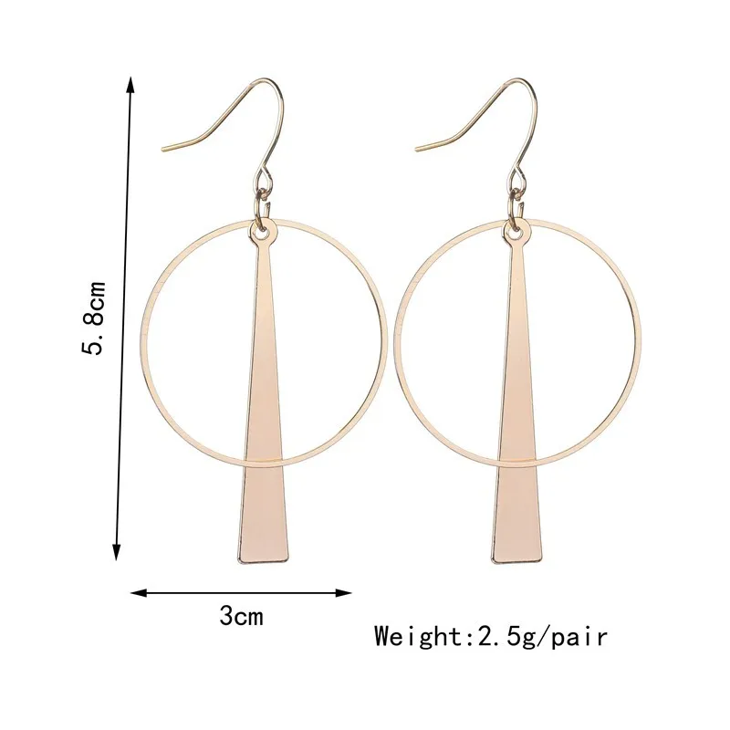 2018 New Fashion Pendant Drop Earrings For Women Jewelry Alloy Big Round Sequins Dangle Earrings Boucle D\'oreille Femme Pendante