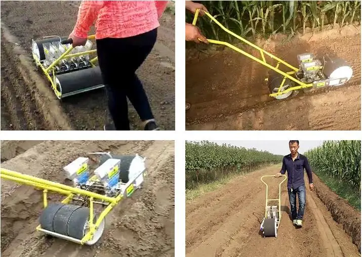 Hand seeder three line Vegetable carrots spinach rape carrot ginseng spinach cabbage spinach wheel machine seed plant tool