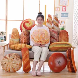 Creative Simulational Plush Bread Burger Shape Pillow Funny Food Nap Pillow And Cushion Kids Toy Birthday Gift 50cm/55cm