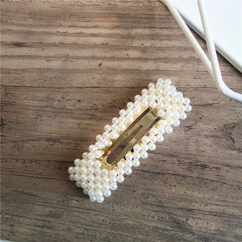 Fashion Imitiation Pearl Hair Clip Barrettes for Women Girls Handmade Pearl Flowers Hairpins Hair Accessories