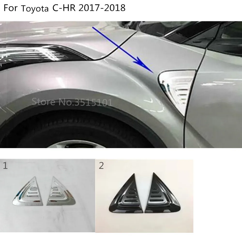 Car Styling Body Head Front Side Light Lamp Frame Stick ABS Chrome Cover Trim Panel For Toyota C-HR CHR 2017 2018 2019 2020 2021