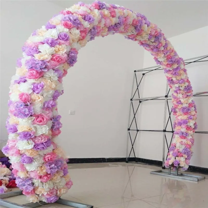 New Arrival Simulation Rose Hydrangea Flower Rows Wedding Decoration Arch Centerpieces Props 18 Colors Available Free Shipping