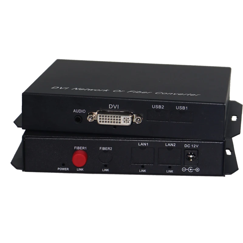 High Quality 1080P HD DVI optical extender Fiber Optic media converters Transmitter / Receiver, FC, 1310/1550nm S/M fiber 20Km