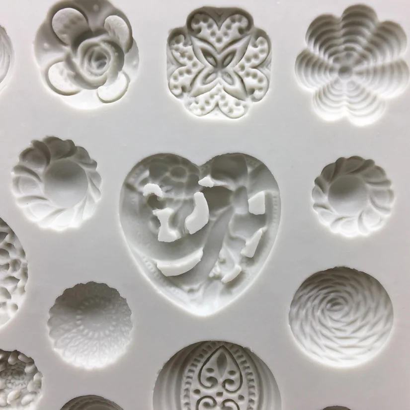 16 Gemstone 100% Platinum Silicone Sugarcraft Mould, Fondant Cake Decorating Tools Bakeware