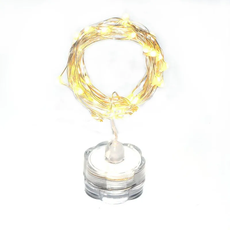 10pcs Diving LED Light String Button Battery Box Copper Wire Lamp Rain Proof Water Christmas Prop Birthday Wedding Decoration
