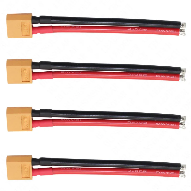 50pc / lot OEM quality XT60 male Connector in 12AWG Soft Silicone Wire Cable for RC Lipo Battery