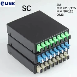 ftth patch panel 8 cores SC UPC APC OM3 MM include fiber adapter&pigtail 8 ports terminal box SC 62.5/125 50/125 1.0mm thickened