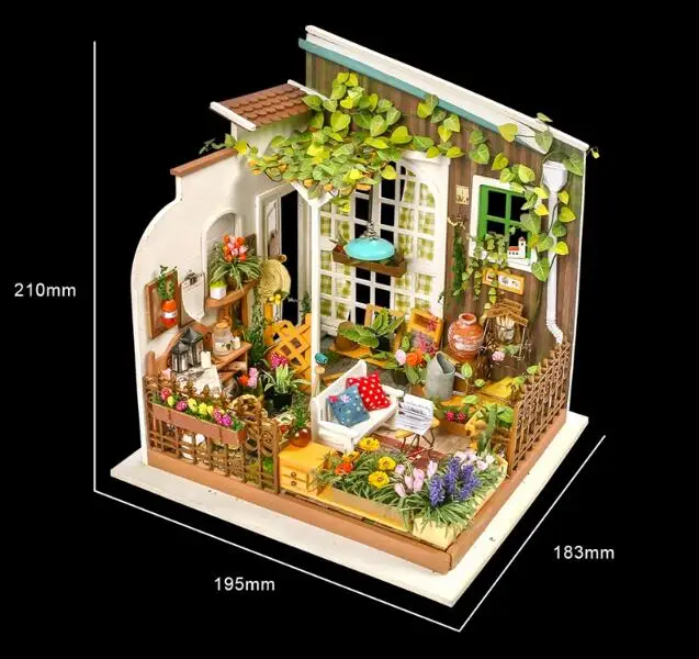 Children Adult DIY Miniature Miller's Garden Doll House Model Building Dollhouse Learning Education Toys Hobbies DG108