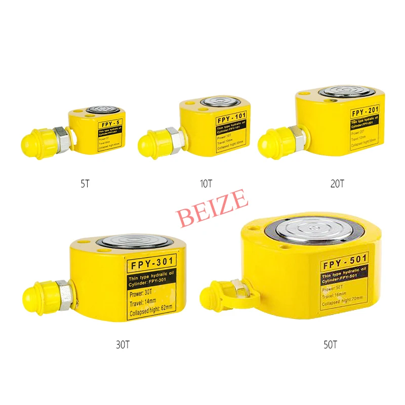 

1Pcs Super Thin Type Hydraulic Cylinder FPY-201 Hydraulic Lifting Jack Work Travel of 12mm Output 20 Tons
