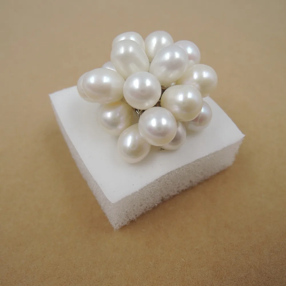 100% nature freshwater pearl Ring-AAAA pearl quality