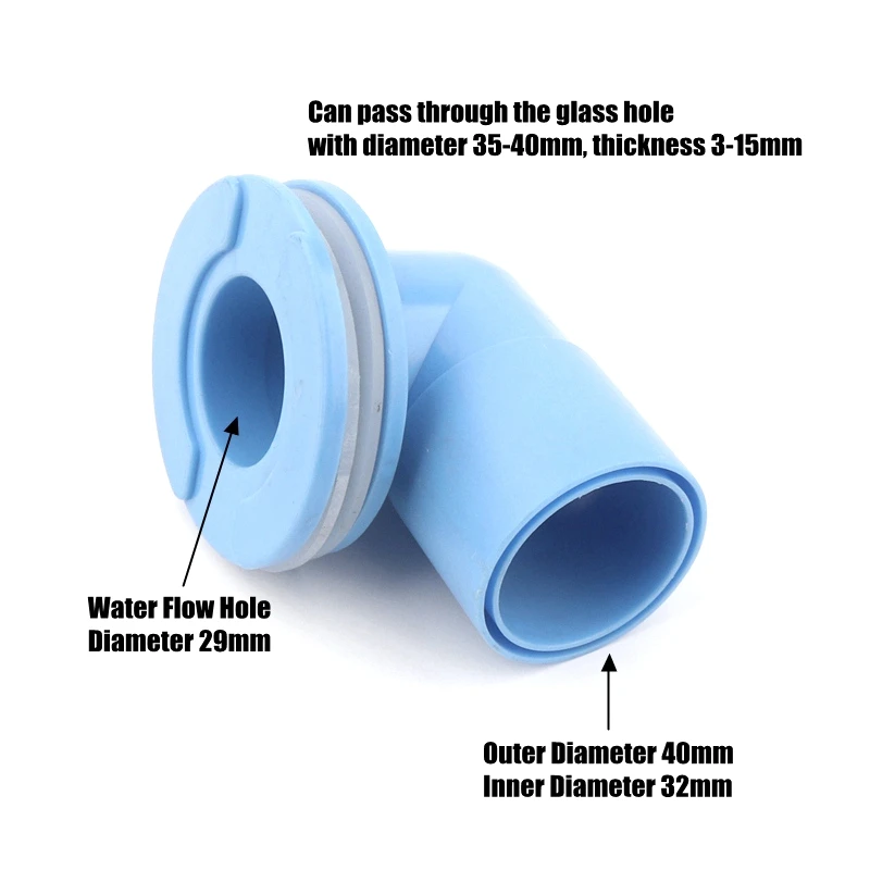 3 sztuk/partia 32 40 50mm akwarium akwarium kwadratowy basen z owocami morza zmuszony drenaż wspólne odprowadzania ścieków kolanko 90 stopni złącze