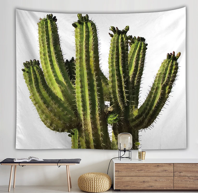 

Decorative Wall Hanging curtain spread covers cloth blanket art tapestry Beach Towel decorative tapstry cactus plants decor art
