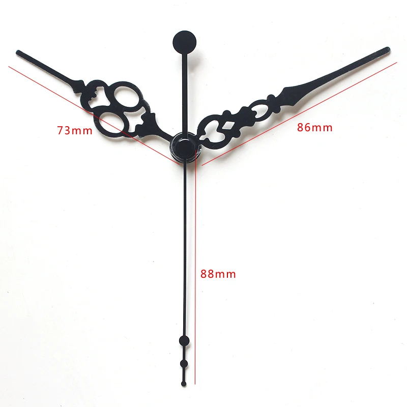 1set Shaft Black Hands 59 DIY Clock Hands Quartz Clock Accessory Metal Aluminum High Quality Clock Kits