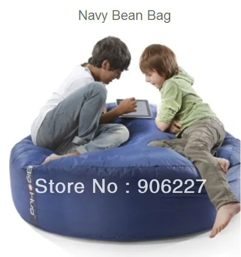 The original!!  ISLAND design navy blue boy's gaming bean bag chair , round cushion beanbag sofa seat - free shipping