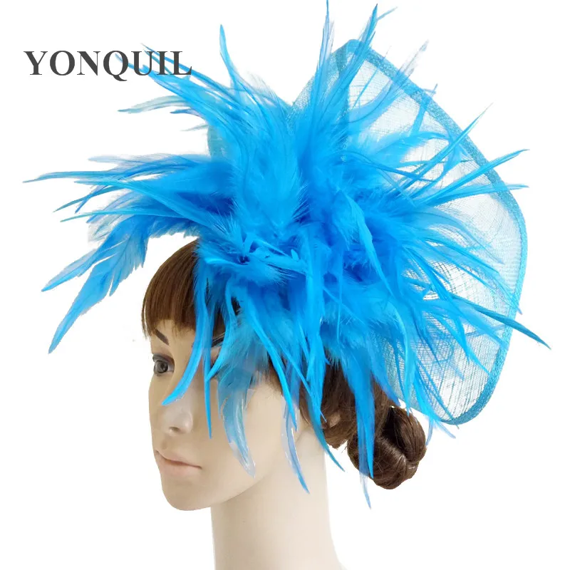 high quality vintage brown fascinators green cocktail wedding accessories sinamay fascinator hats kentucky event headwear SYF625