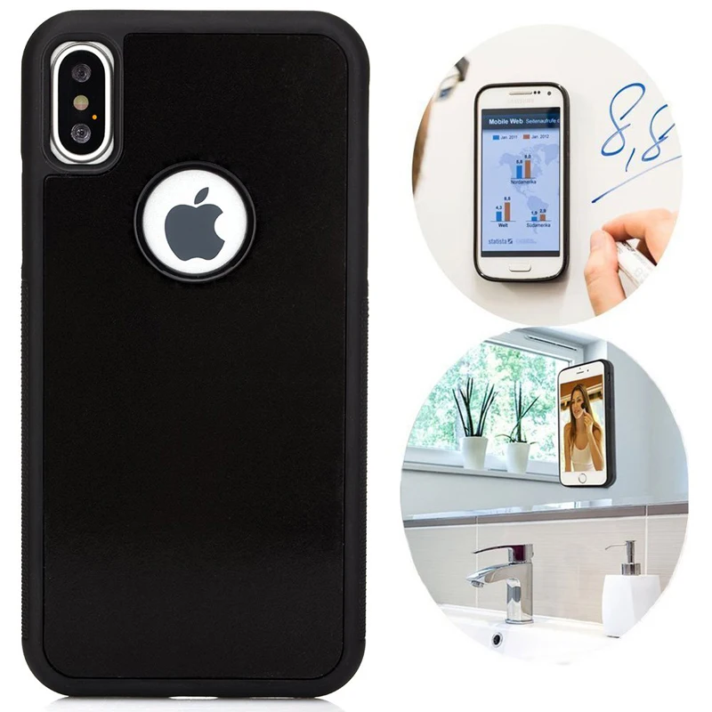 Oppselve Anti Gravity Case For iPhone XS Max XR X 13 14 6S 12 Antigravity TPU Frame Magical Nano Suction Adsorbed Cover Capinhas