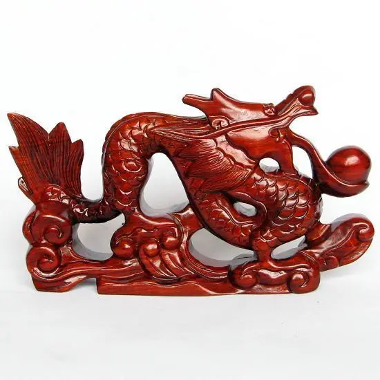 Dongyang wood carving crafts mahogany 12 twelve zodiac dragon dragon thomsonae Zhao Feng shui ornaments peace zone