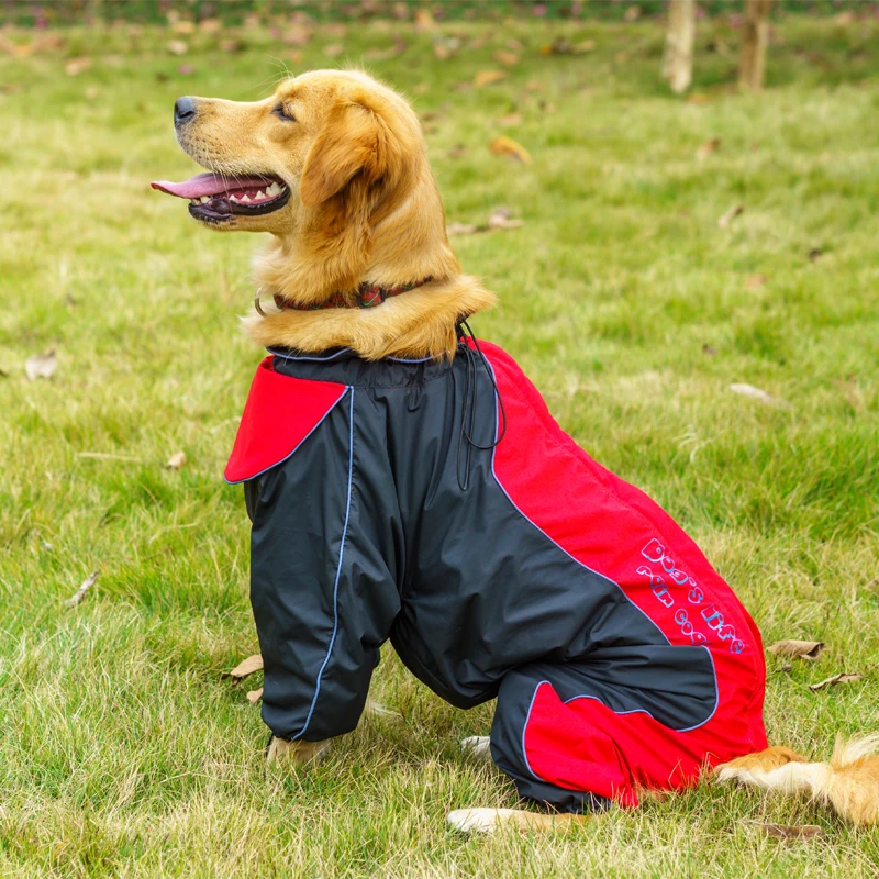 

Pet Dog Raincoat Waterproof For Medium Large Dog Clothes Jumpsuit Outdoor Coat French Bulldog Labrador Rain Jacket Big Dogs