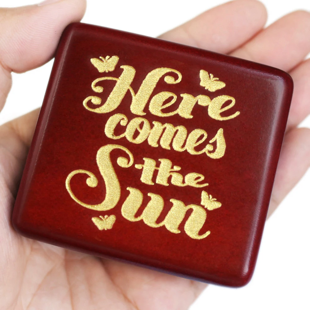 

ROSIKING Handmade Wooden Here Comes The Sun Music Box birthday Gift For Birthday gift boxs
