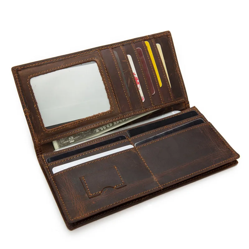 Wallet Men Real Leather Organizer Wallets Brand Vintage Genuine Leather Cowhide Short Men's Wallet Purse With Coin Pocket 831-3