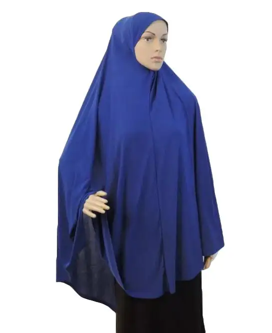 One Piece Full Cover Chest Hijab Muslim Women Prayer Dress Long Scarf Khimar Hijab Islam Large Overhead Clothing Robe Arab New