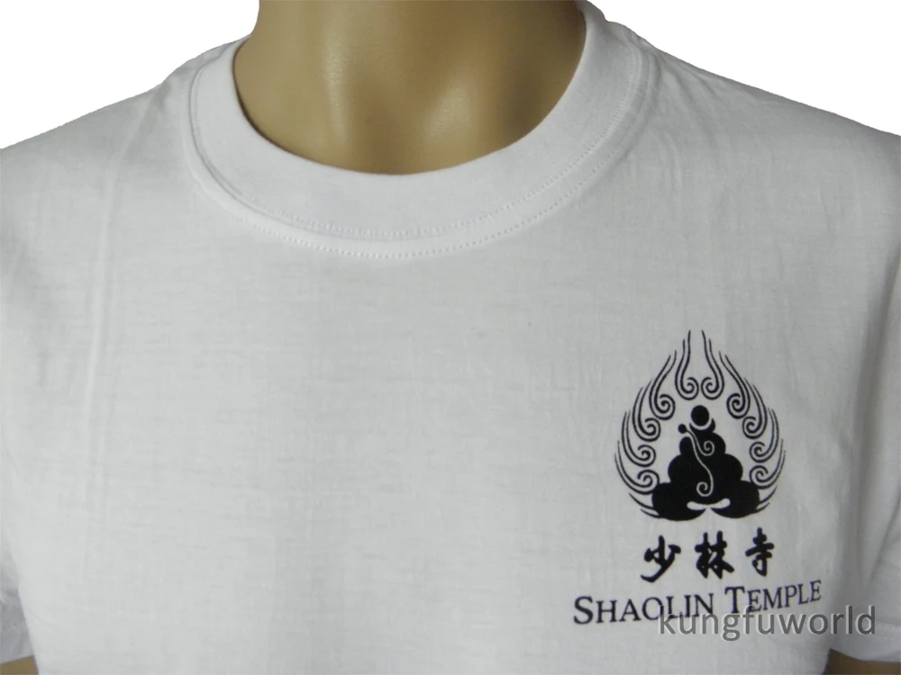 White Cotton Shaolin Monk Kung fu Top T-shirts Chinese Tai chi Suit Martial arts Wing Chun Uniforms