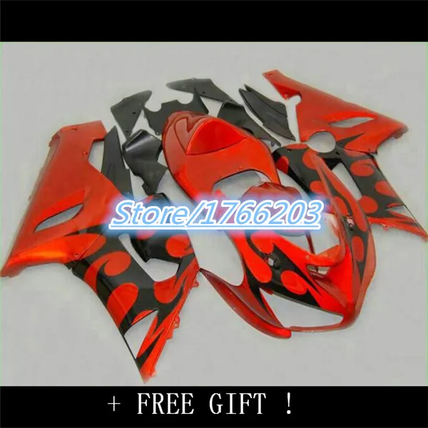 

Top Red Black Fairing For KAWASAKI Ninja ZX6R 05 06 ZX-6R 636 05-06 ZX 6R 2005 2006 6R 05 06