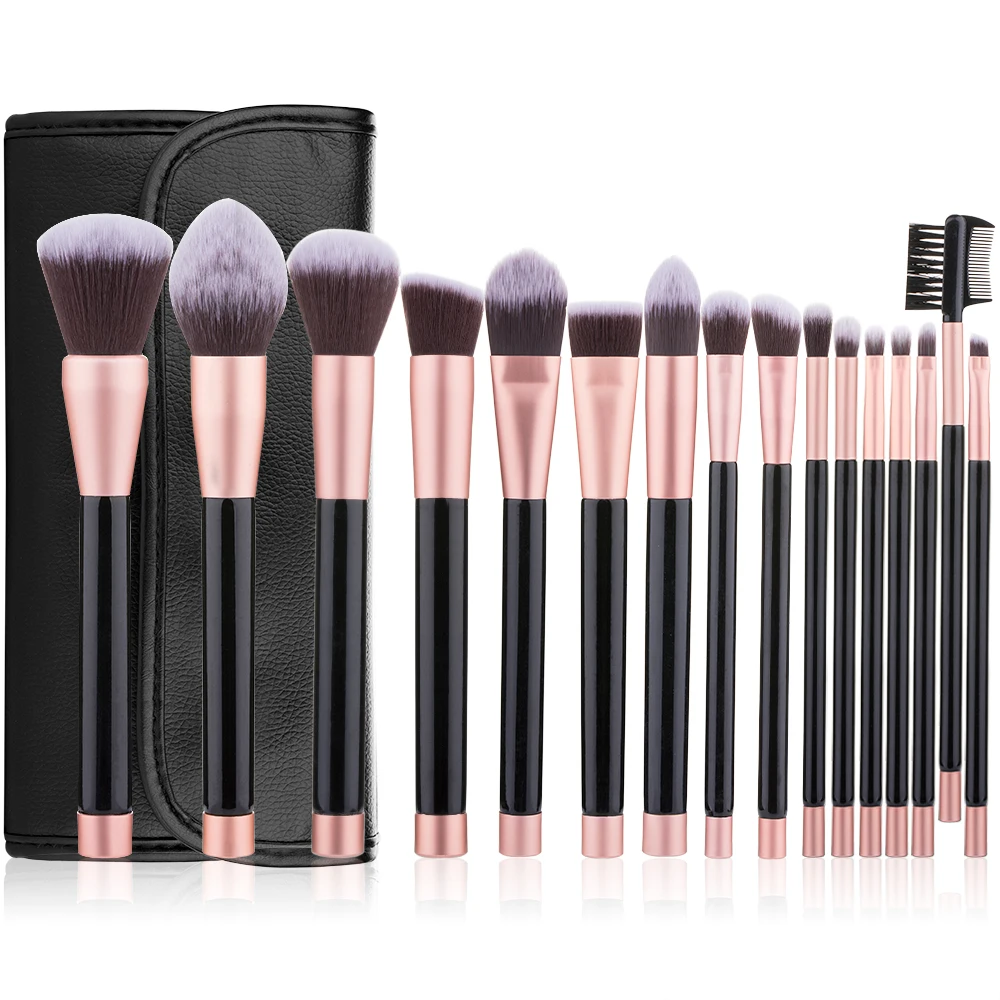 RANCAI 16pcs Makeup Brushes Set High Quality Foundation Powder Eyeshadow Blending contour Soft Brush Cosmetic Beauty Tools