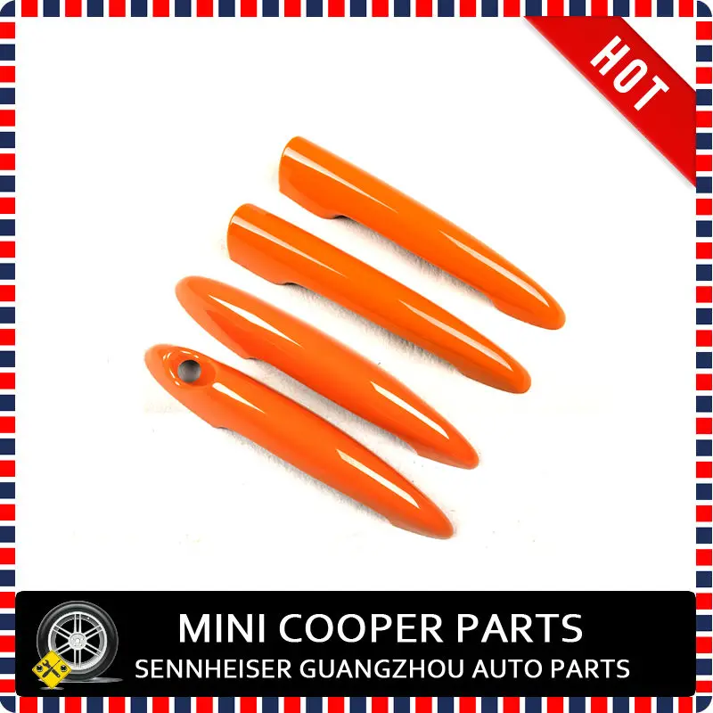 Brand New ABS Material UV Protected Mini Ray Style Orange Color Door Handle Cover For mini cooper clubman (4 pcs/set)