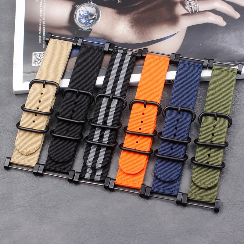 

Men's Watch Accessories Nylon Strap 24mm for Suunto Core Women's Outdoor Sports Casual Strap Pin Buckle watch bands