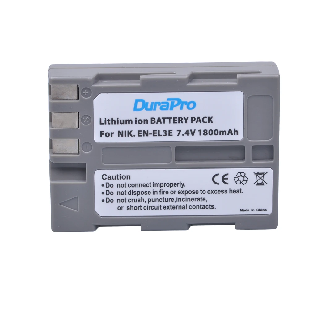 DuraPro EN-EL3e EN EL3e 7.4V 1800mAh Li-ion Camera Batteries For Nikon EN EL3E EN-EL3E D30 D50 D70 D90 D70S D300 D300S D700