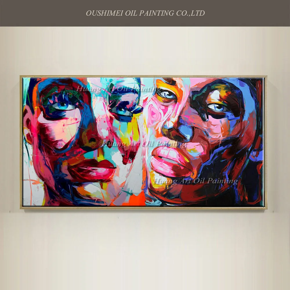 

Popular Modern Handmade Painting Knife Head Portrait Abstract Hang Wall Paintings Character Paintings On Canvas Painting