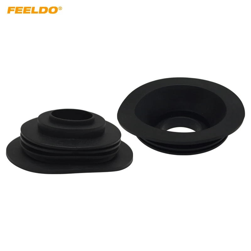 

FEELDO 2Pcs Waterproof Universal Car HID LED Headlight 33mm/70mm Dustproof Cover Rubber Sealing Cap Headlamp Covers