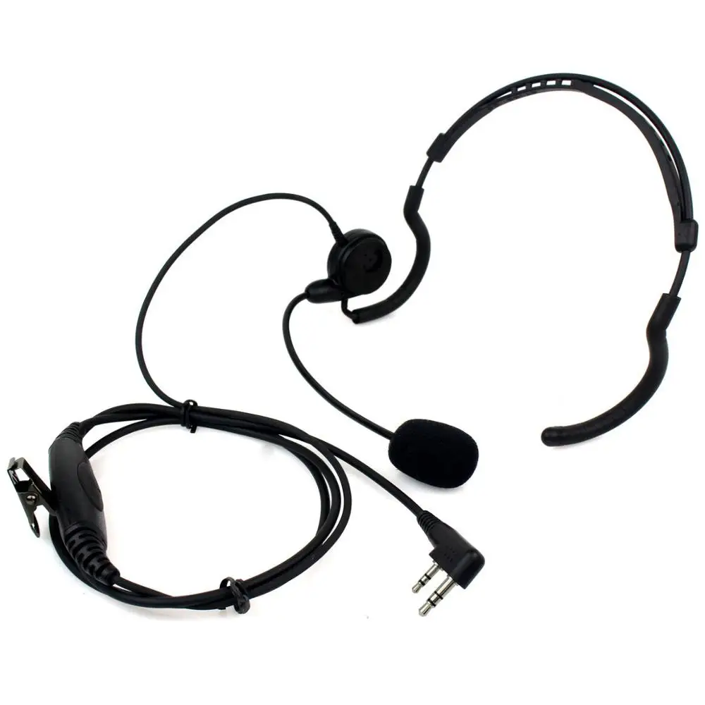 NEW 2 Pin Earpiece Mic PTT Headset for Kenwood BAOFENG Radios UV-5R 777 888s