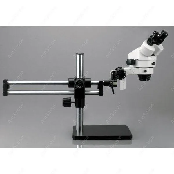 Binocular Stereo Microscope--AmScope Supplies 3.5-90X Binocular Stereo Microscope w Fiber Light + Ball Bearing Stand