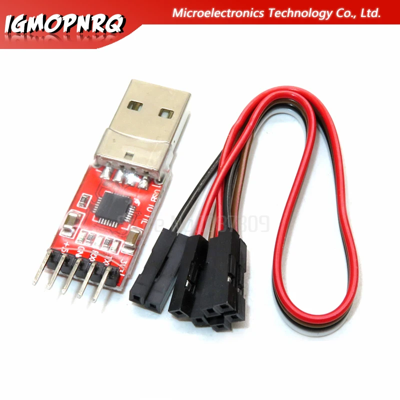 1 set USB 2.0 to TTL UART 5PIN Module Serial Converter CP2102 STC PRGMR Free Cable EM88