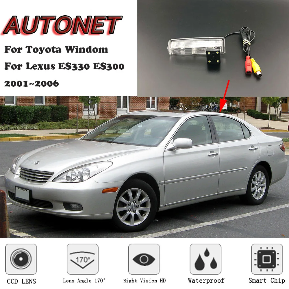 

AUTONET HD Night Vision Backup Rear View camera For Toyota Windom For Lexus ES330 ES300 2001~2006 CCD/license plate Camera