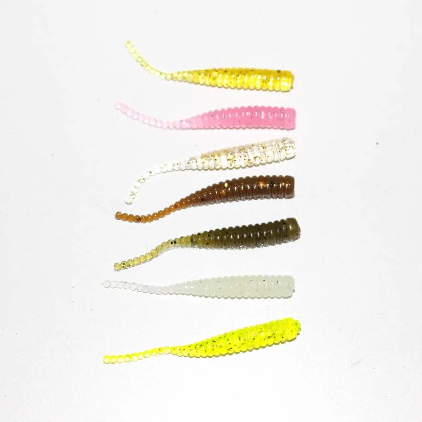 

4cm 0.3g 35pcs/lot small fishing lure jig head lure fishing grub worm lure fishing tackle free shipping isca artificial bait